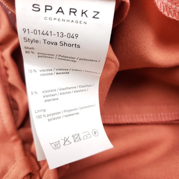 ANTHROPOLOGIE SPARKZ High Waisted Shorts Orange - Picture 6 of 6